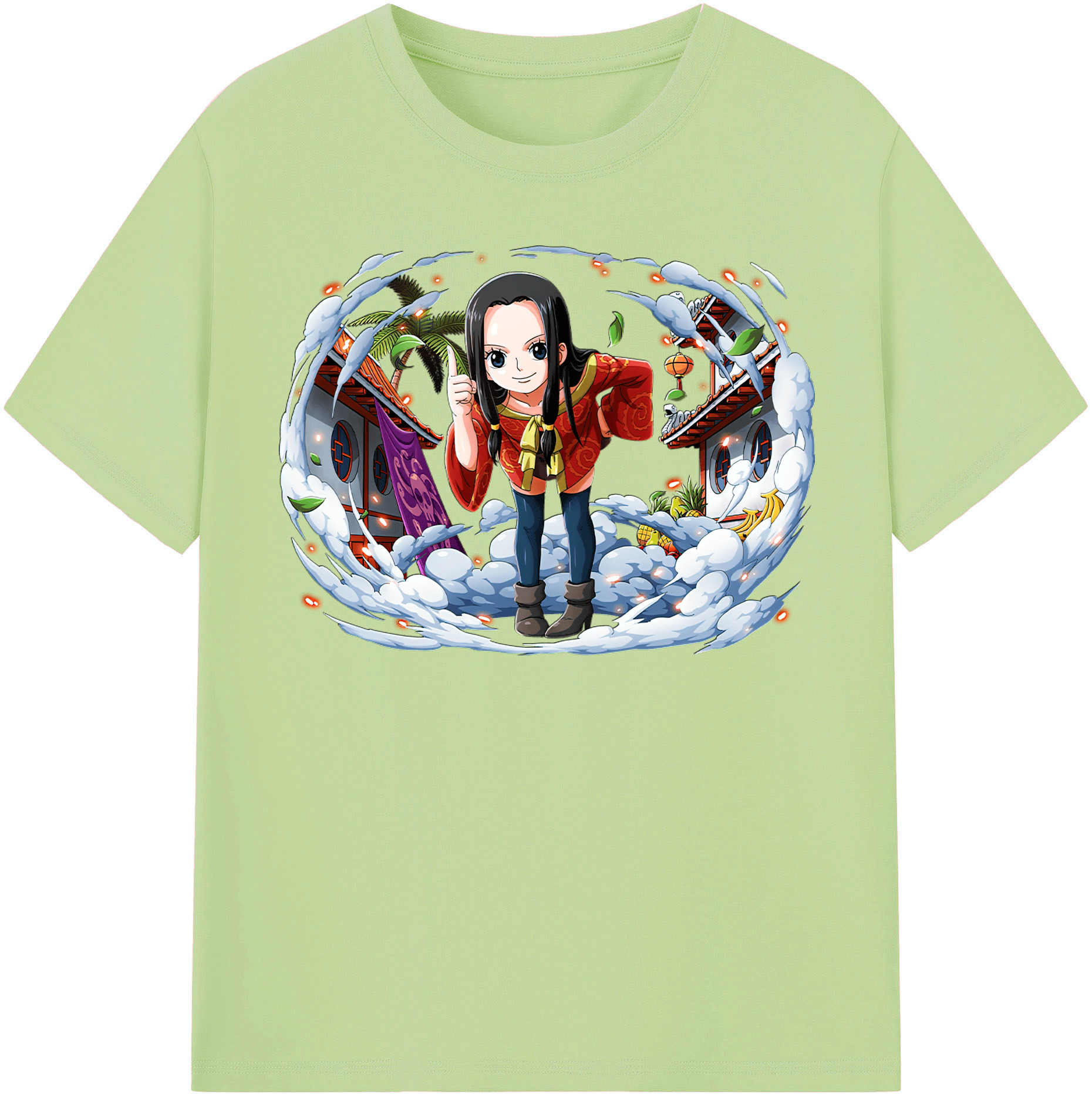 ワンピース ボア・ハンコック ONE PIECE Boa·Hancock 綿100％半袖Tシャツ（フロントプリント）